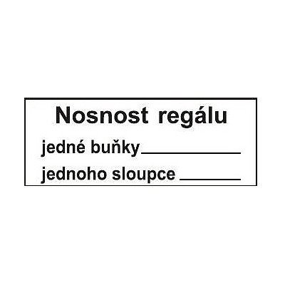 Nosnost regálu 210x80mm samolepka – Zboží Dáma