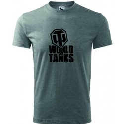Dětské tričko tričko World of Tanks tmavě šedý melír