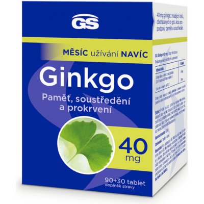 GS Ginkgo 40 mg 90+30 tablet – Hledejceny.cz