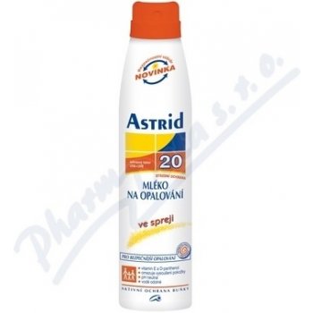 Astrid opalovací mléko ve spray SPF20 200 ml
