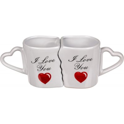 GiftyCity Hrníčky pro zamilované I love you 2x 250 ml