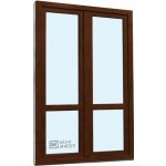 Kömmerling balkonové dveře 70 AD s příčkou O+OS klapačka pravé tmavý dub/tmavý dub 120 x 210 cm jednostranná klika + madýlko + PVC rám – Hledejceny.cz