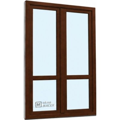 Kömmerling balkonové dveře 70 AD s příčkou O+OS klapačka pravé tmavý dub/tmavý dub 120 x 210 cm jednostranná klika + madýlko + PVC rám – Hledejceny.cz