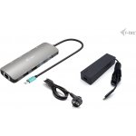 i-Tec USB-C Metal Nano 2x Display Docking Station with PD 100 W + Charger 100W C31NANOHDM2D100 – Zboží Živě