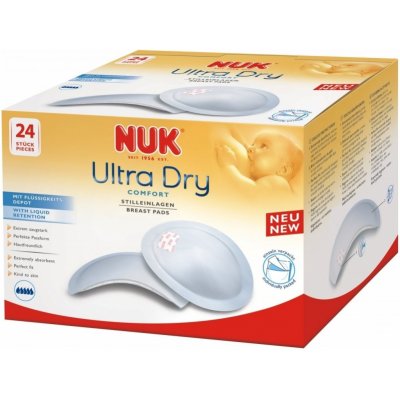 NUK PRSNÍ POLŠTÁŘKY Ultra Dry Comfort 24 ks Bílá