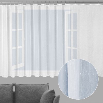 Voál bílý s olůvkem vzor Prší - ZAC-014 výška 160 cm Šití na míru – Zboží Dáma