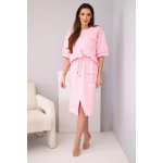 Kesi dámský máslový komplet s halenkou a midi sukní světle růžový – Hledejceny.cz