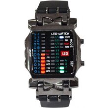 Binární LED digitální pánské náramkové hodinky