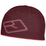 Ortovox Vlněná čepice merino Logo Knit beanie winetasting vínová – Sleviste.cz