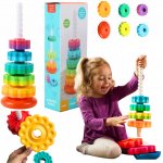 KIK Duhová věž s pyramidou a spirálou na stohování – Hledejceny.cz