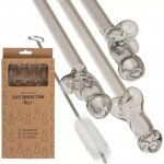 Sada skleněných brček Glass Drinking Straw Willy – Sleviste.cz