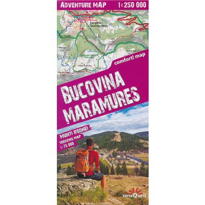 Bucovina Maramures Muntii Rodnei turistická mapa