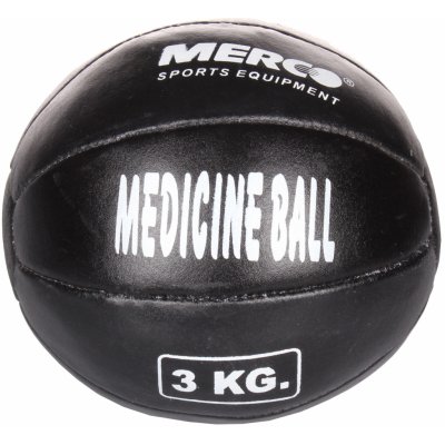 Medicinální míč kožený Merco Black Leather, 5 kg