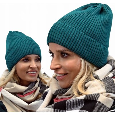 Fashionweek Módní dámská čepice beanie ZIZI-N1 Tyrkysový – Hledejceny.cz
