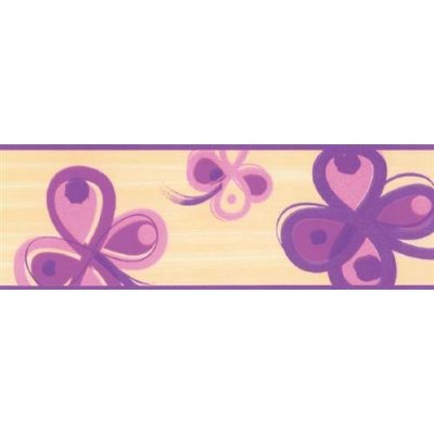 IMPOL TRADE 69027 Samolepící bordura čtyřlístek fialový 5 m x 6,9 cm – Sleviste.cz