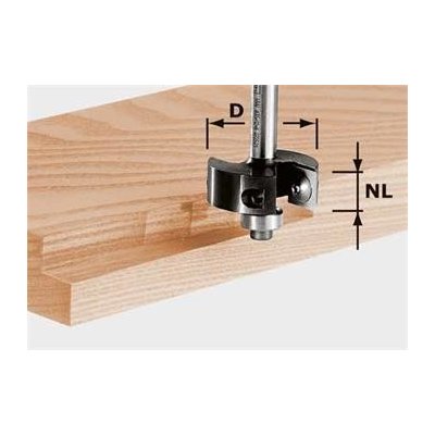 Festool HW S8 D38/12 Polodrážkovací fréza s výměnnými břity HW, stopka 8 mm 491085 – Hledejceny.cz