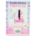 Zrcadlo šperkovnice Princess 3 dílné zásuvka dřevo – Zbozi.Blesk.cz