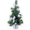 Vánoční stromek MagicHome stromček ozdobený strieborný mašla 40 cm