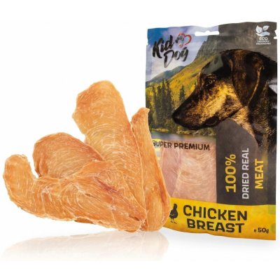 KIDDOG SUPER PREMIUM 100 % kuřecí prsa tenké plátky 50 g – Zboží Dáma