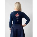 CityZen DIEZ Dámské tričko navy s potiskem Květina – Zboží Dáma