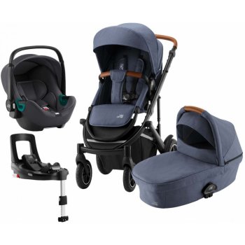 Britax Set Smile III + korba + autosedačka Baby Safe 3 i-Size + báze 2022 Indigo Blue