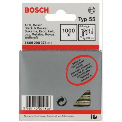 BOSCH spony typ 55, 23/6mm 1000ks 1609200374 – Sleviste.cz