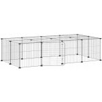 zahrada-XL 20panelová ohrádka pro zvířata s dvířky černá 35 x 35 cm ocel – Hledejceny.cz