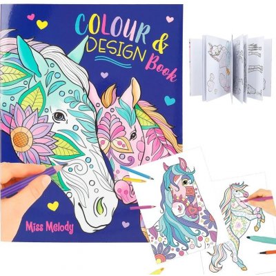 Miss Melody Omalovánka Color & Design book