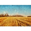 Tapety WEBLUX Samolepka fólie Impressionism oil painting on canvas nature landscape motifs wall art print. Countryside beauty. Village. Contemporary artwork for creating poster 145 x 100 cm