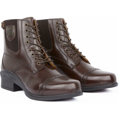 B Vertigo Dámské jezdecké kožené boty Jupiter Tmavě hnědá – Zboží Dáma