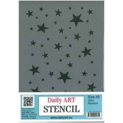 Daily Art Šablona plastová Hvězdičky A5 – Zboží Dáma