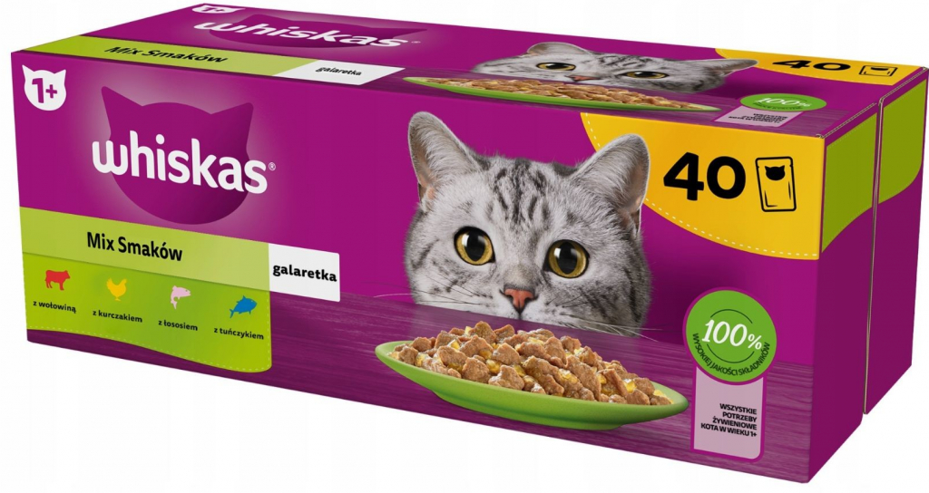 WHISKAS Klasický výběr v omáčce 40 x 85 g