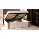 DobreSny Boston se zdvižným kovovým roštem bílá / borovice – Sleviste.cz