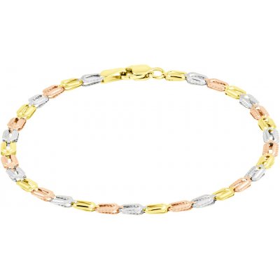 Gemmax Jewelry článkový ze žluto-bílo-růžového zlata GLBCN184208