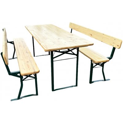 TENTino Profi pivní zahradní set 200x70 cmSTŮL + 2x LAVICE S OPĚRKOU – Sleviste.cz