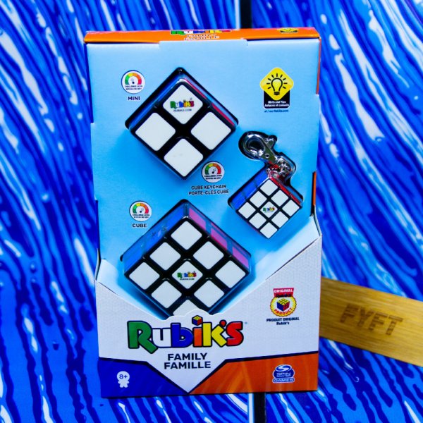 Hlavolam Rubikova kostka sada trio 3x3 a 2x2 a přívěšek Rubik