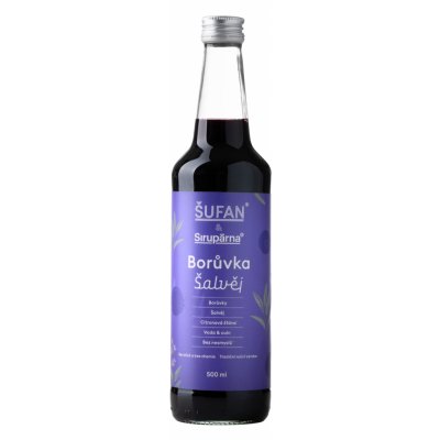 Sirupárna Domácí Borůvka & Šalvěj Sirup 0,5 l – Sleviste.cz