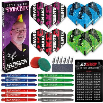 Red Dragon Balíček příslušenství na šipky Peter Wright Snakebite – Hledejceny.cz