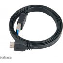 Akasa AK-CBUB13-15BK PROSLIM USB 3.0 Type A na micro B, 1,5cm