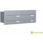 Poštovní schránka B-047 - pro zazdění s čelní deskou - lakovaná - RAL 7016 MAT. - ANTRACIT – Hledejceny.cz