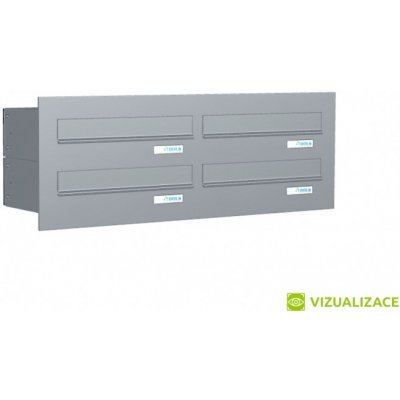 Poštovní schránka B-047 - pro zazdění s čelní deskou - lakovaná - RAL 7016 MAT. - ANTRACIT – Hledejceny.cz