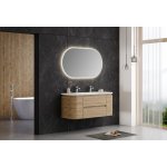 Naturel Shelley 119x50x45 cm dub mat SHELLEY120OAK SHELLEY120OAK – Zboží Mobilmania