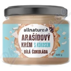 Allnature . Arašídový krém bílá čokoláda/kokos 220 g