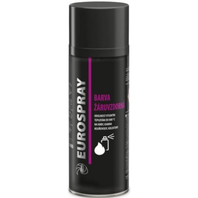 Color Eurospray žáruvzdorná barva AC734 400 ml černá mat RAL 9005 – Zboží Mobilmania