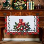 Mybesthome Vánoční ubrus - běhoun XMAS CANDLES 50x100 cm – Zbozi.Blesk.cz