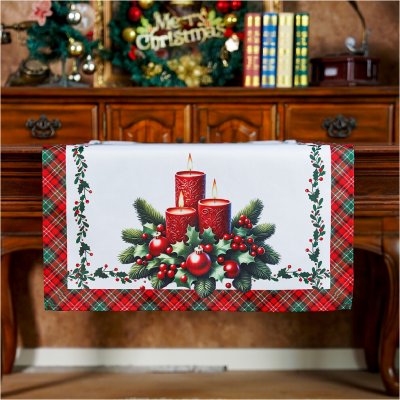 Mybesthome Vánoční ubrus - běhoun XMAS CANDLES 50x100 cm – Zbozi.Blesk.cz