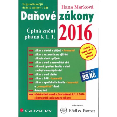 Daňové zákony 2016 – Zboží Mobilmania