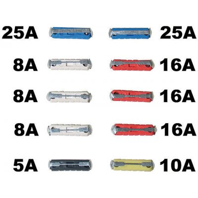 Automax Válcové pojistky - sada 10 ks - – Sleviste.cz