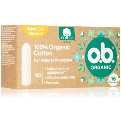 o.b. Organic Normal Tampony z organické bavlny 16 ks – Zboží Mobilmania