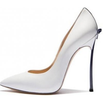 Dámské lodičky s mašlí bílo černá – Zboží Mobilmania